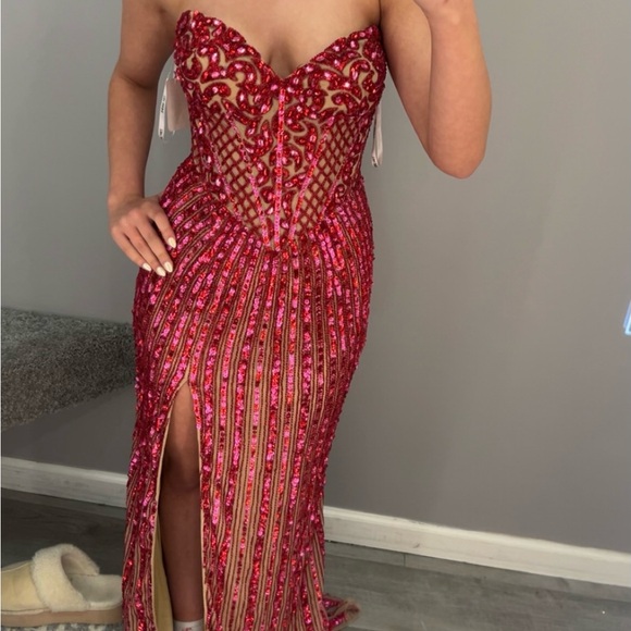 Sherri Hill Dresses & Skirts - Pink and red Sherri Hill 57065 prom dress size 00